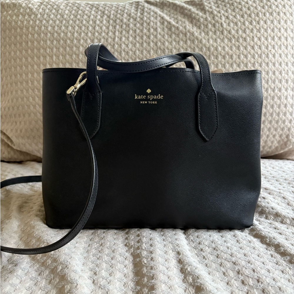 Kate Spade Black Tote with Gold Accents